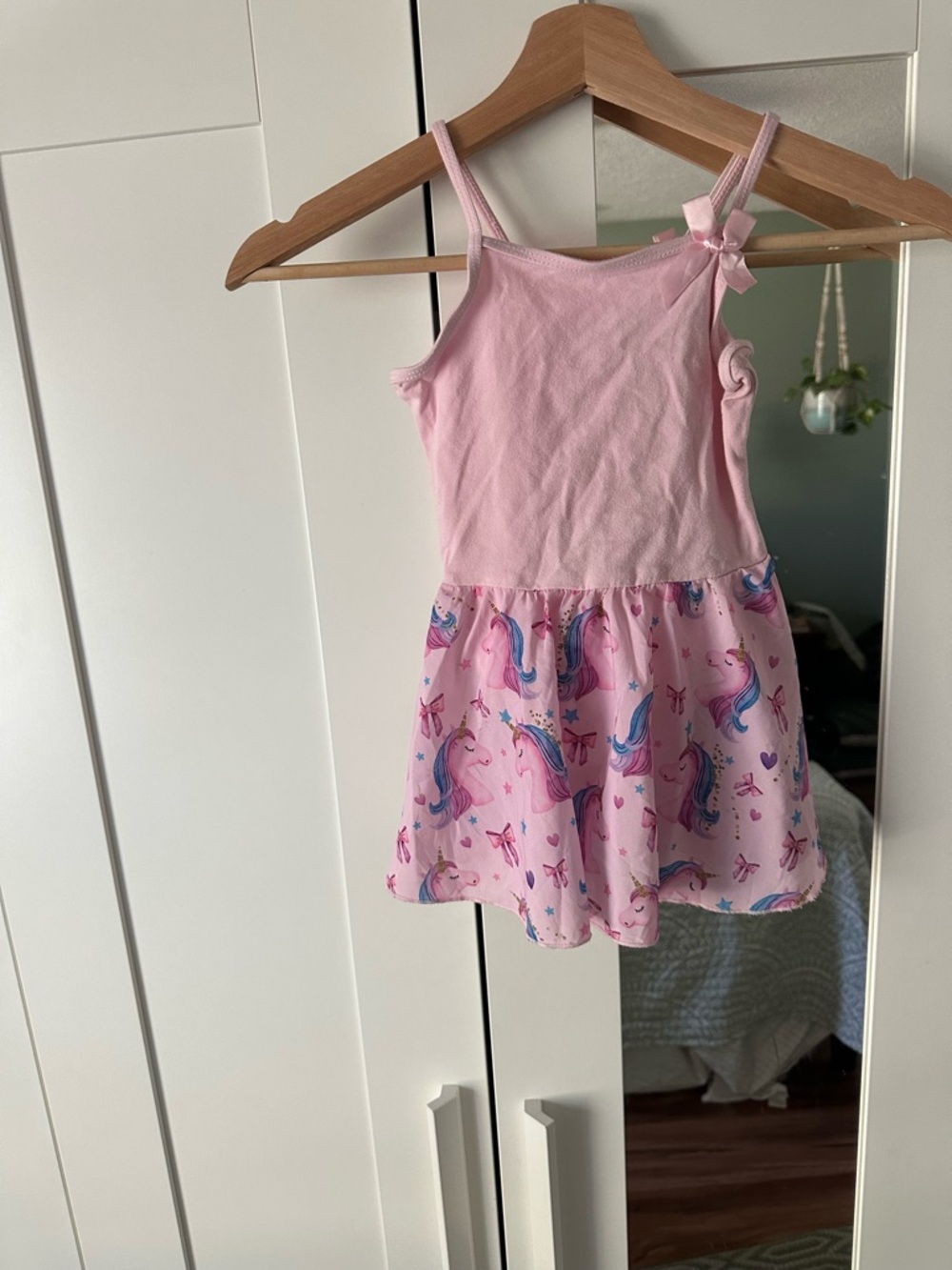 Girls' Pink Unicorn Print Dance Leotard and Skirt 4T/5T
